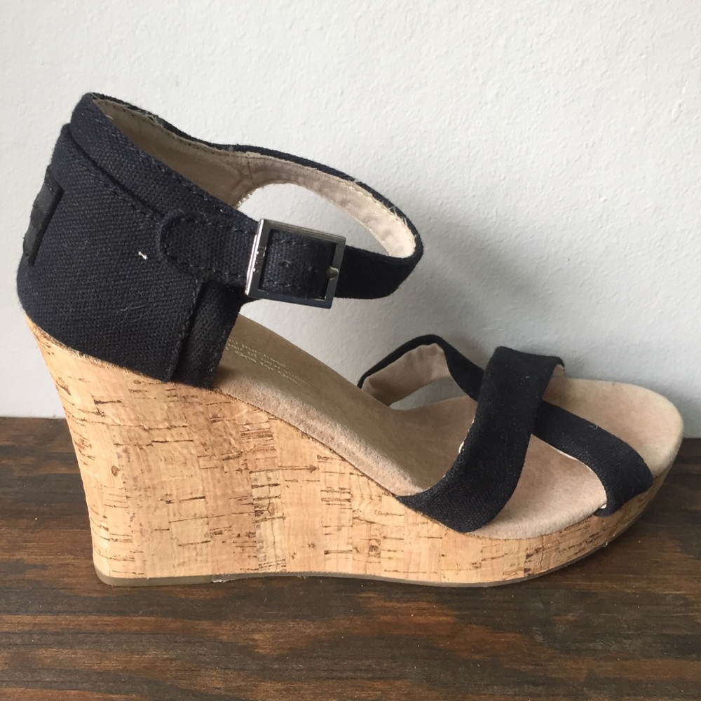 TOMS Sienna Cork Wedges